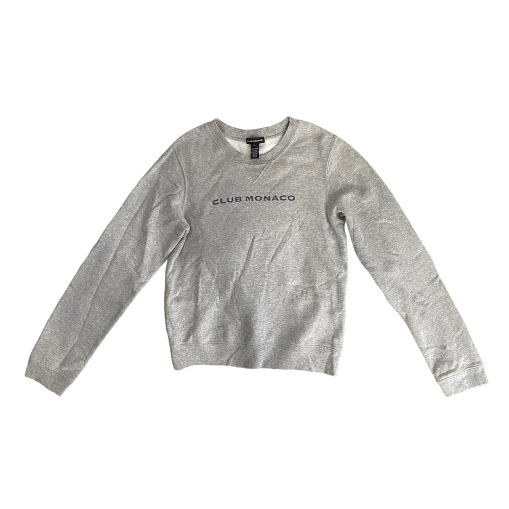 Club Monaco Vintage 90s Logo Gray Sweatshirt Size S